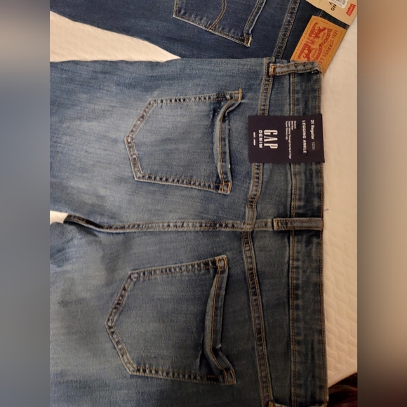 2 pants size 31/ 12  regular  color  blue gap end Levi's - Picture 6 of 6